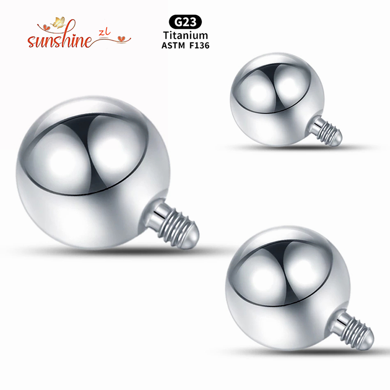 Body Jewelry Replacement Ball - 1 Buah Bola Berulir Internal Bola
