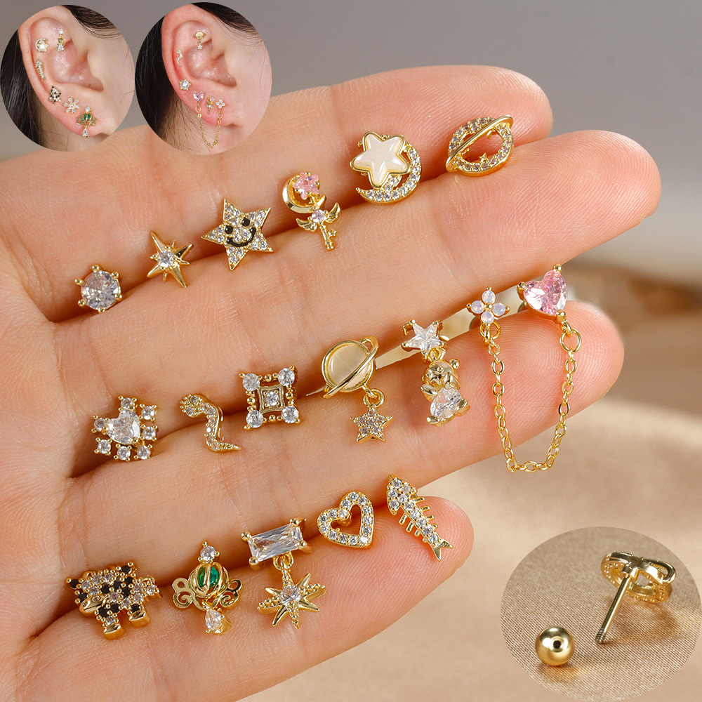 1 buah anting tindik telinga t - Body Jewelry Surgical Steel ulasan dan harga