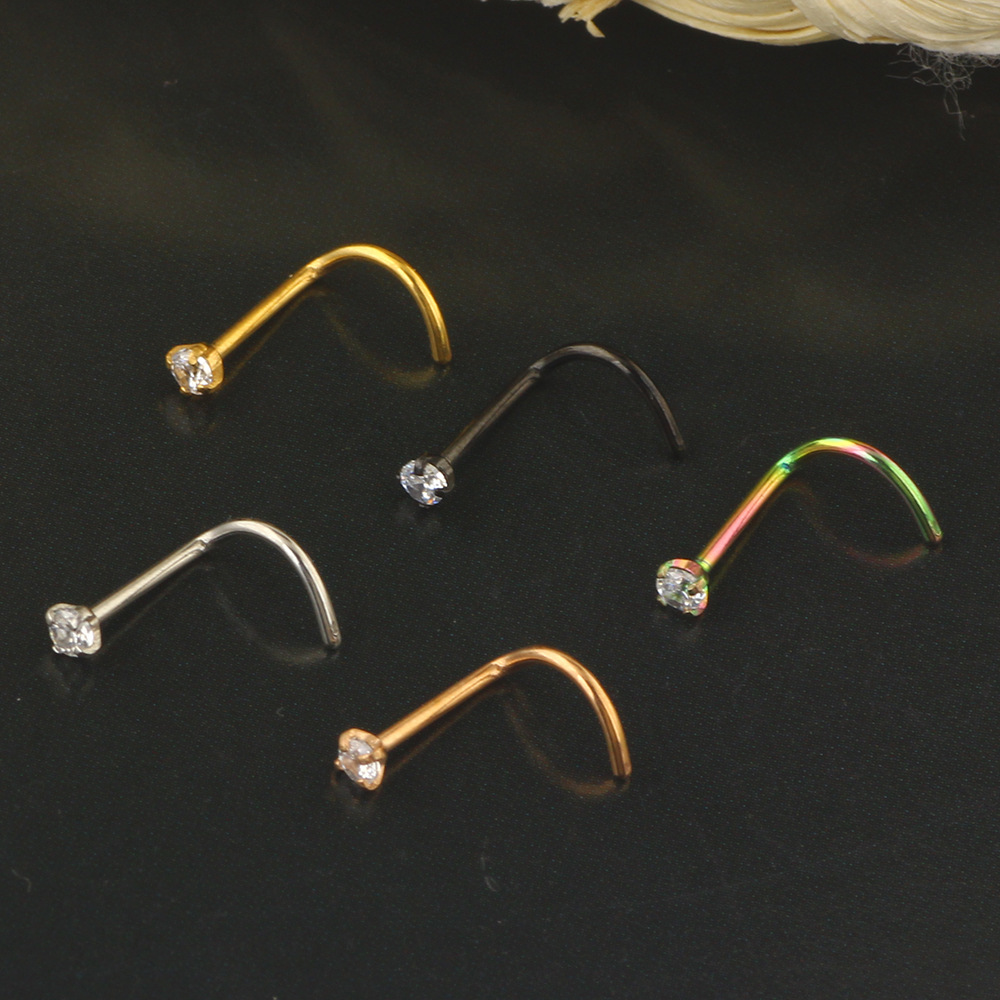 20G Anting Hidung Studs 316L B - Body Jewelry Surgical Steel ulasan dan harga
