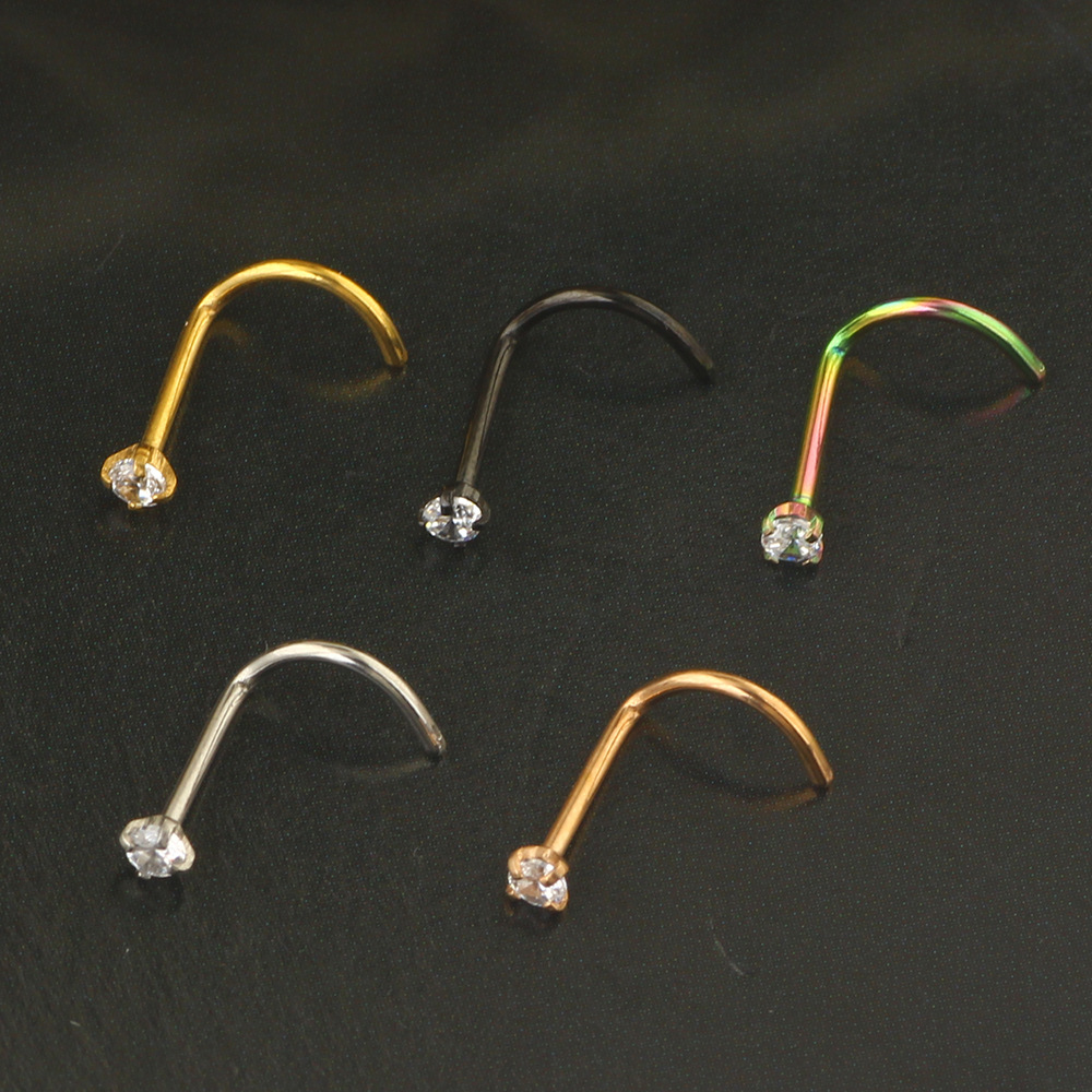 20G Anting Hidung Studs 316L B - Body Jewelry Surgical Steel ulasan dan harga