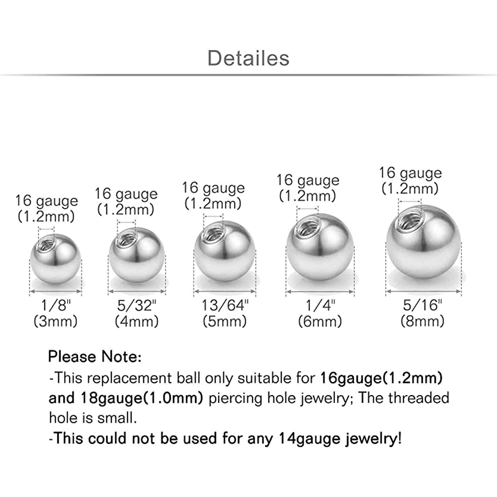 20 Buah Bola Pengganti Perhias - Body Jewelry Replacement Ball ulasan dan harga
