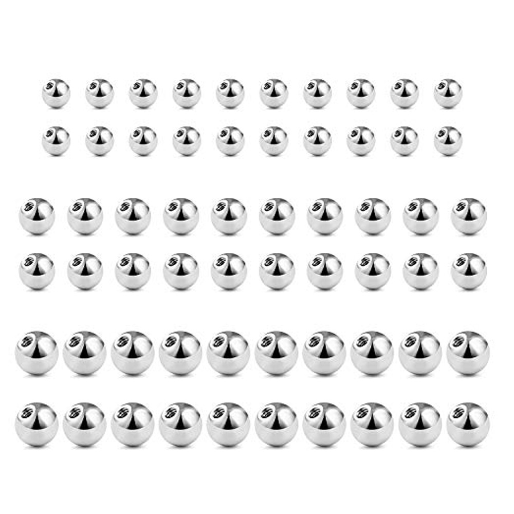 WKOUD 60 buah bola pengganti b - Body Jewelry Replacement Ball ulasan dan harga