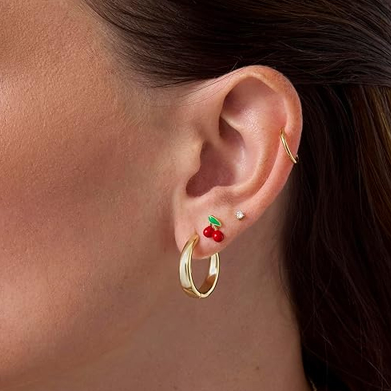 2 Buah Anting Tulang Rawan Kan - Body Jewelry Surgical Steel ulasan dan harga