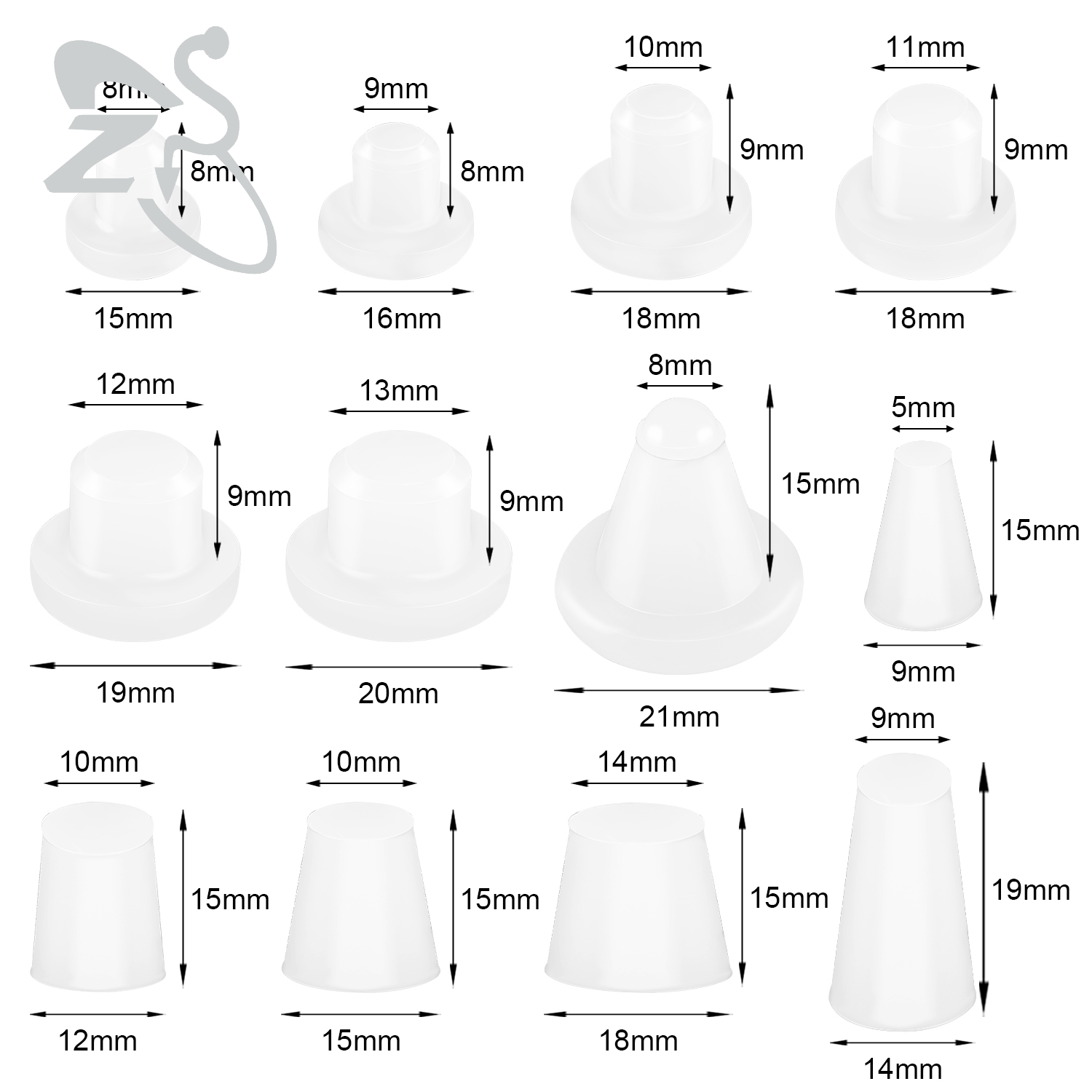 ZS 1 buah Tombol silikon pembe - Body Jewelry Repair ulasan dan harga