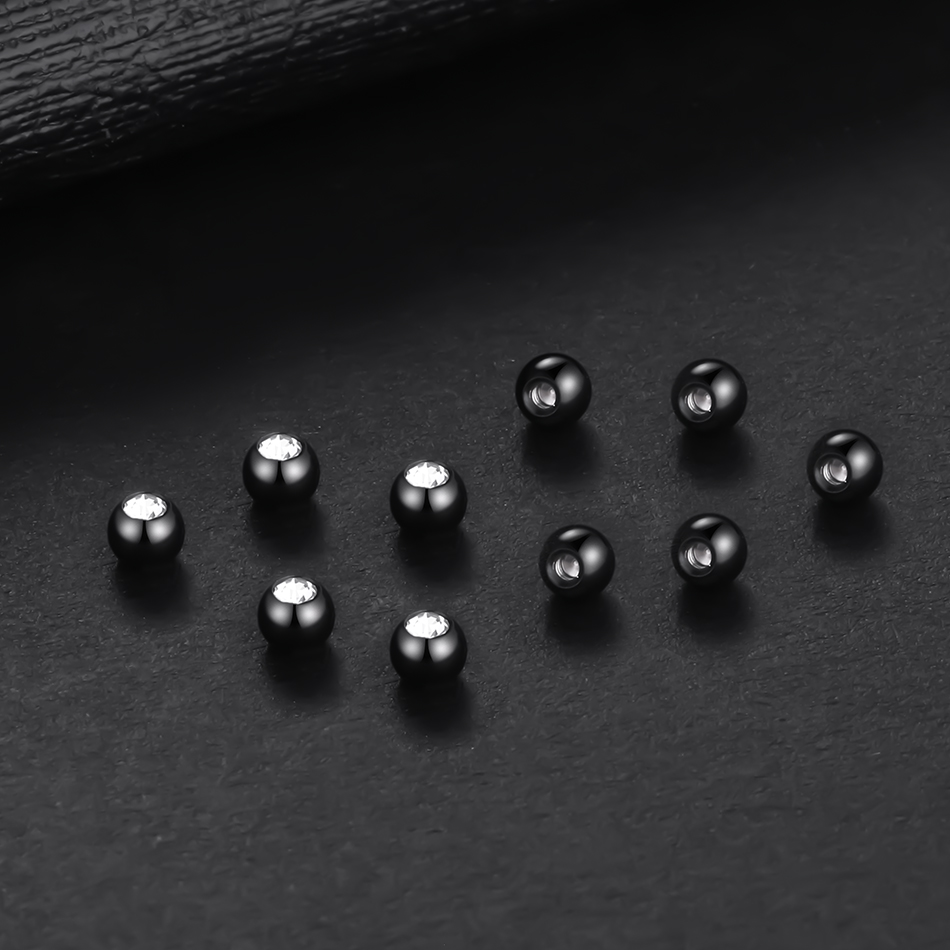 10 Buah Bola Sekrup Baja Tahan - Body Jewelry Replacement Ball ulasan dan harga