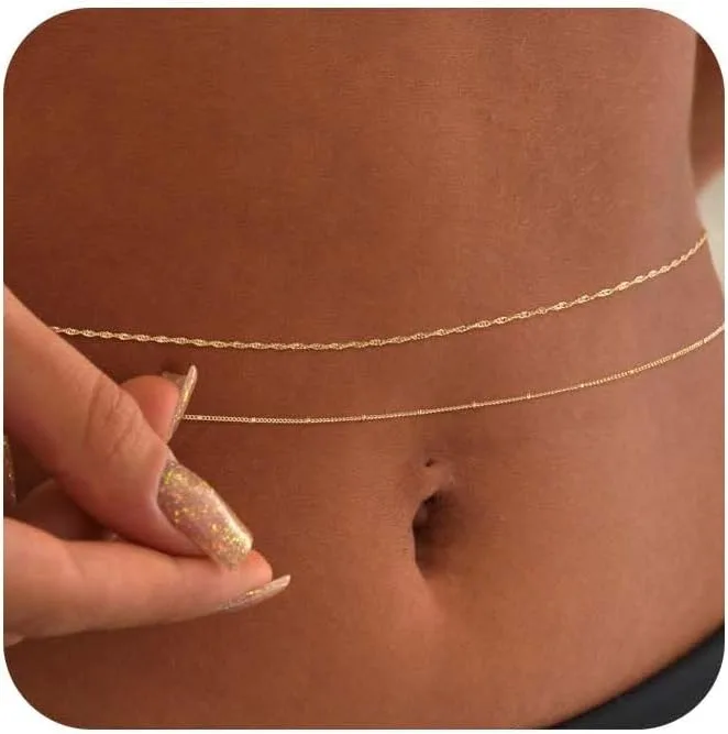 Rantai Pinggang Berlapis Emas  - Body Jewelry For You ulasan dan harga