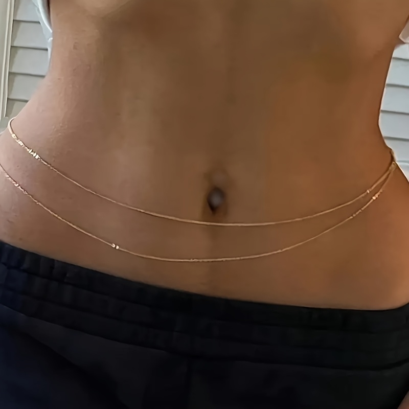 Sabuk rantai pinggang logam em - Body Jewelry For You ulasan dan harga