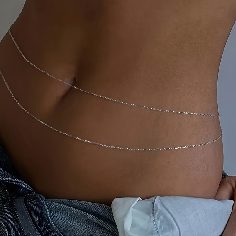 Sabuk rantai pinggang logam em - Body Jewelry For You ulasan dan harga